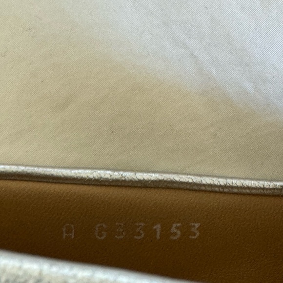 Chanel Silver Laminated Crackled Goatskin Loafers - Picture 5 of 8